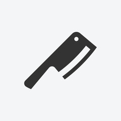 Butcher knife. Simple vector icon