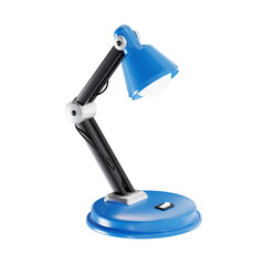 desk lamp 3d. High quality render. Education 3d render set. Transparent background
