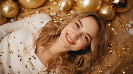 New Year Portrait of a Woman Holiday Christmas