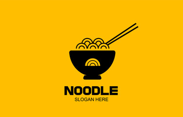 noodle, pasta, spaghetti icon logo illustration	
