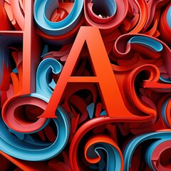 These letters are arranged in an artful composition, creating a visually stimulating focal point, Generative AI
