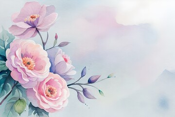Blooms in Brushstrokes: Captivating Floral Watercolor Wallpaper Art