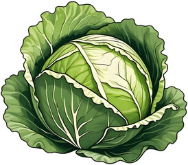 cabbage isolated on white background