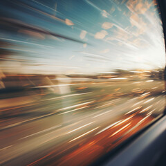 車とスピードをイメージしたアブストラクト背景 - obrazy, fototapety, plakaty