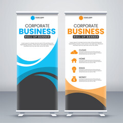 Business Roll Up Banner stand, vertical, abstract background, pull up design, modern x-banner, Presentation concept, Abstract modern roll up background, Vertical roll up template billboard