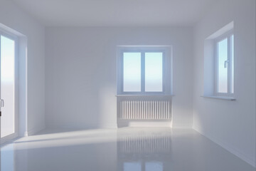 Empty White room with out furniture