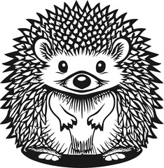 Cute hedgehog drawing cartoon