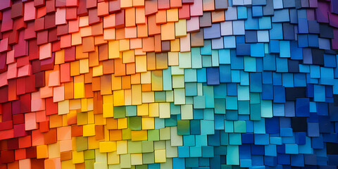 colourful abstract rainbow mosaic background