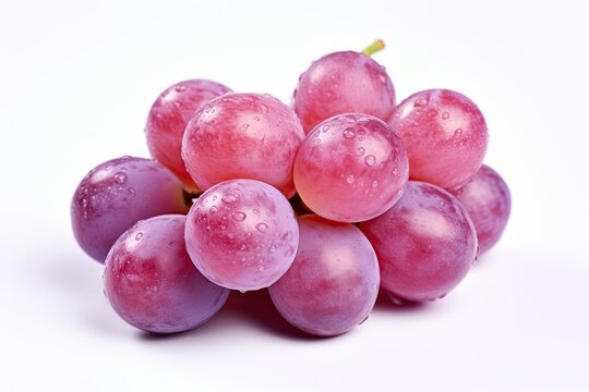 purple grapes bunch isolated on white background