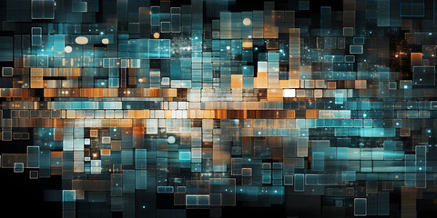 Fototapeta na wymiar abstract futuristic tech background with squares