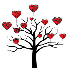 tree with hearts 