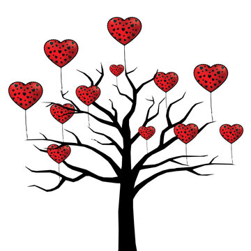 tree with hearts 