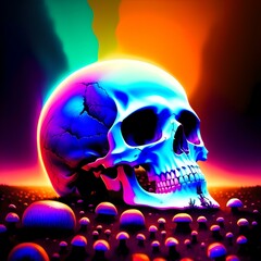 skull in the night