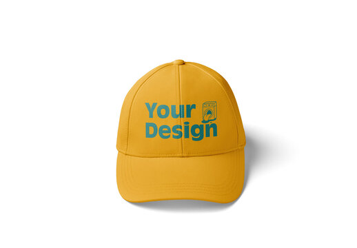 Mockup of customizable color cap with customizable background
