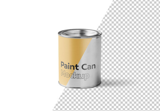 Mockup of customizable paint can with customizable background
