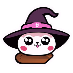 halloween witch with a pumpkin