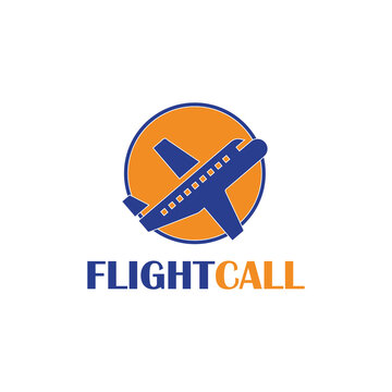 Travel agency flight vector logo design. Vacation Logo. airplane Colorful Vector illustration. Design template