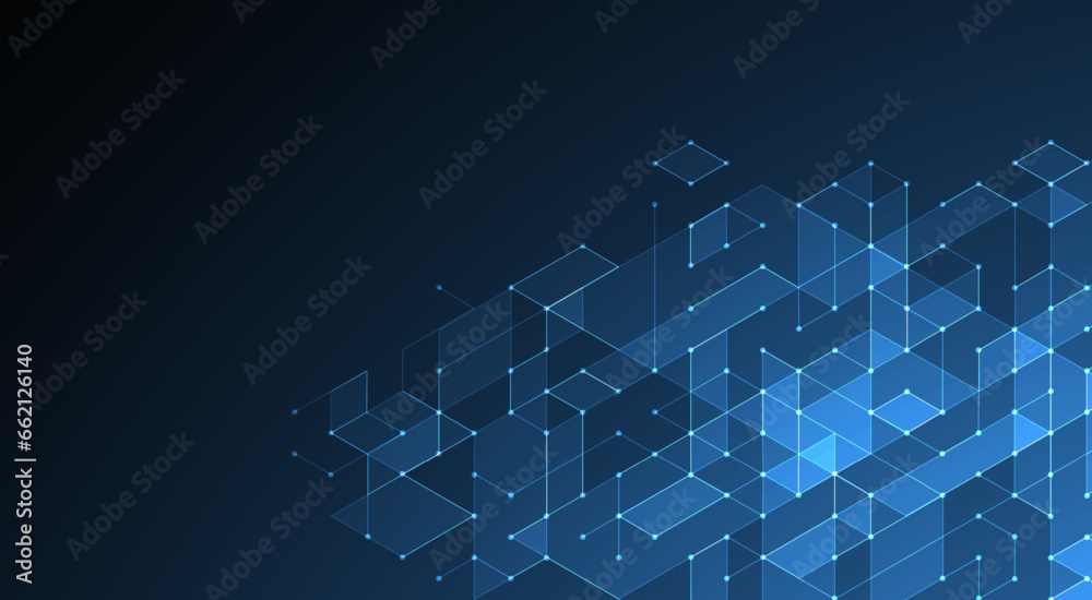 Aufkleber vector illustration. digital technology and engineering isometric background.