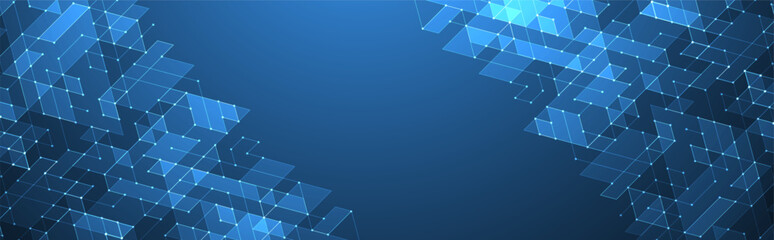 Vector illustration. Digital technology and engineering isometric background.