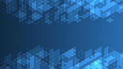 Vector illustration. Digital technology and engineering isometric background.