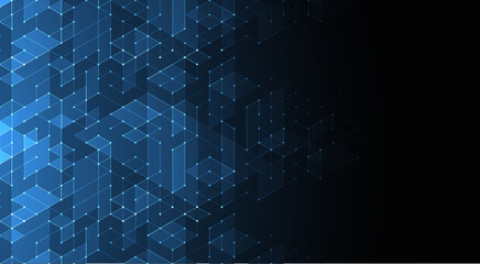 Vector illustration. Digital technology and engineering isometric background.