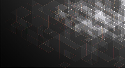 Vector illustration. Digital technology and engineering isometric background.