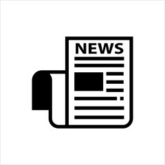 Newspaper Icon, Current Events, Information, Politics, Business, Sports News Periodical Publication