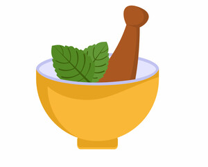Preparing herbal medicines in large bowls alternative medicines treatment 