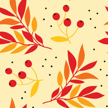 Autumn pattern. Vector. Seamless background. with fall leaves, zig zag, polka dot and stripes. Set seasonal geometric wallpapers. Thanksgiving. Thanksgiving patterns. Thanksgiving pattern set. 