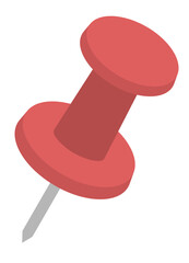 vector a red push pin