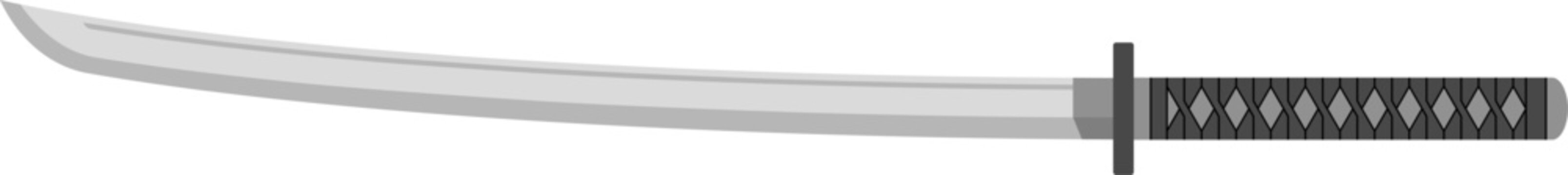 katana vector. traditional Japanese weapons. samurai weapons.