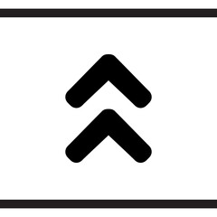 Up arrow icon vector. Scroll Up icon sign symbol vector. Up arrow vector icon illustration isolated on white background