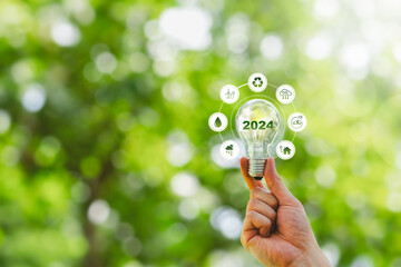 Renewable Energy.Environmental protection Start a new year 2024  to achieve business goals...