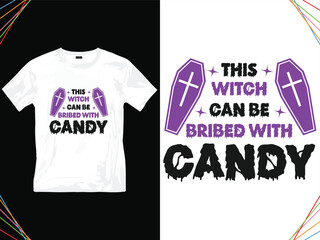 Naklejka premium Halloween typography t-shirt design