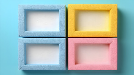 3d memphis boxes minimalist background