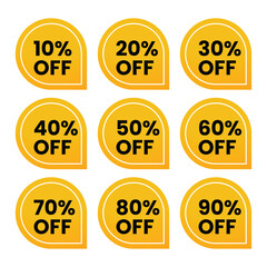 Discount labels collection. price tag promotion