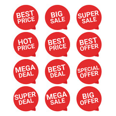 Sale banners and label collection. best price. super sale. best deal and more