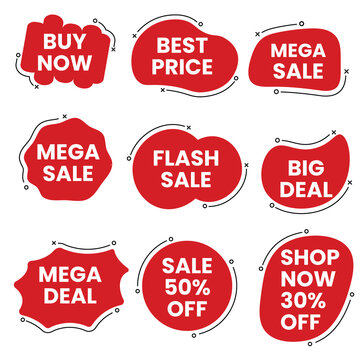 Sale label collection. best price. mega sale and more