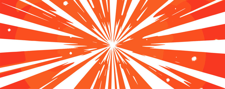 landscape comic style burst background. editable color. three color palette. eps 10