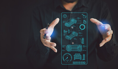 electric vehicle charging station for charging EV batteries. Plug for vehicle with electric engine....