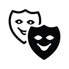 Dissemble, playact, pretend icon.