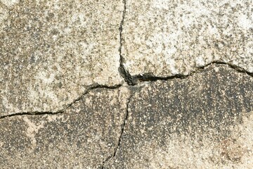 Obraz premium Concrete floor broken into four pieces