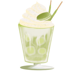 milk green tea shake