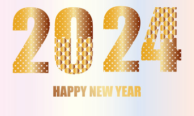 2024 happy new year logo with unique design vector illustration..eps