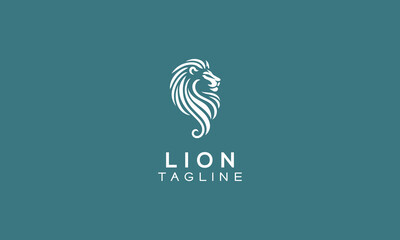 Lion vector logo icon design minimalistic and line art