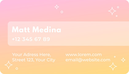 Business card with phone number and name vector