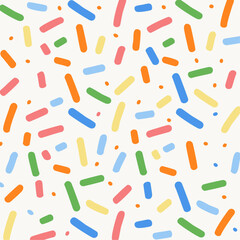 Creative minimalist style art background for children or trendy design with basic shapes.A vibrant and cheerful seamless pattern with colorful pastel geometric shapes on a white background.