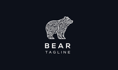 Bear vector logo icon design