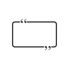 Quote icon. Speech bubble symbol. flat trendy style illustration on white background..eps