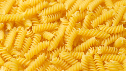 uncooked Italian pasta, close up